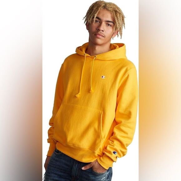 Champion Gold Reverse Weave Pullover Hoodie Size XL - Picture 1 of 4